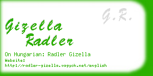 gizella radler business card